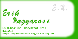 erik magyarosi business card